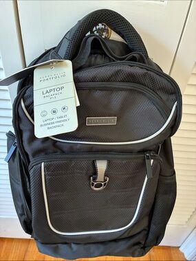 Perry Ellis Black and Gray Laptop Backpack